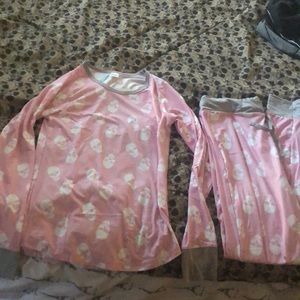 Pink 2 PC Skull 💀 👚💗Pajamas